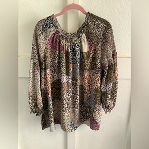 Wowza plus size Animal print blouse